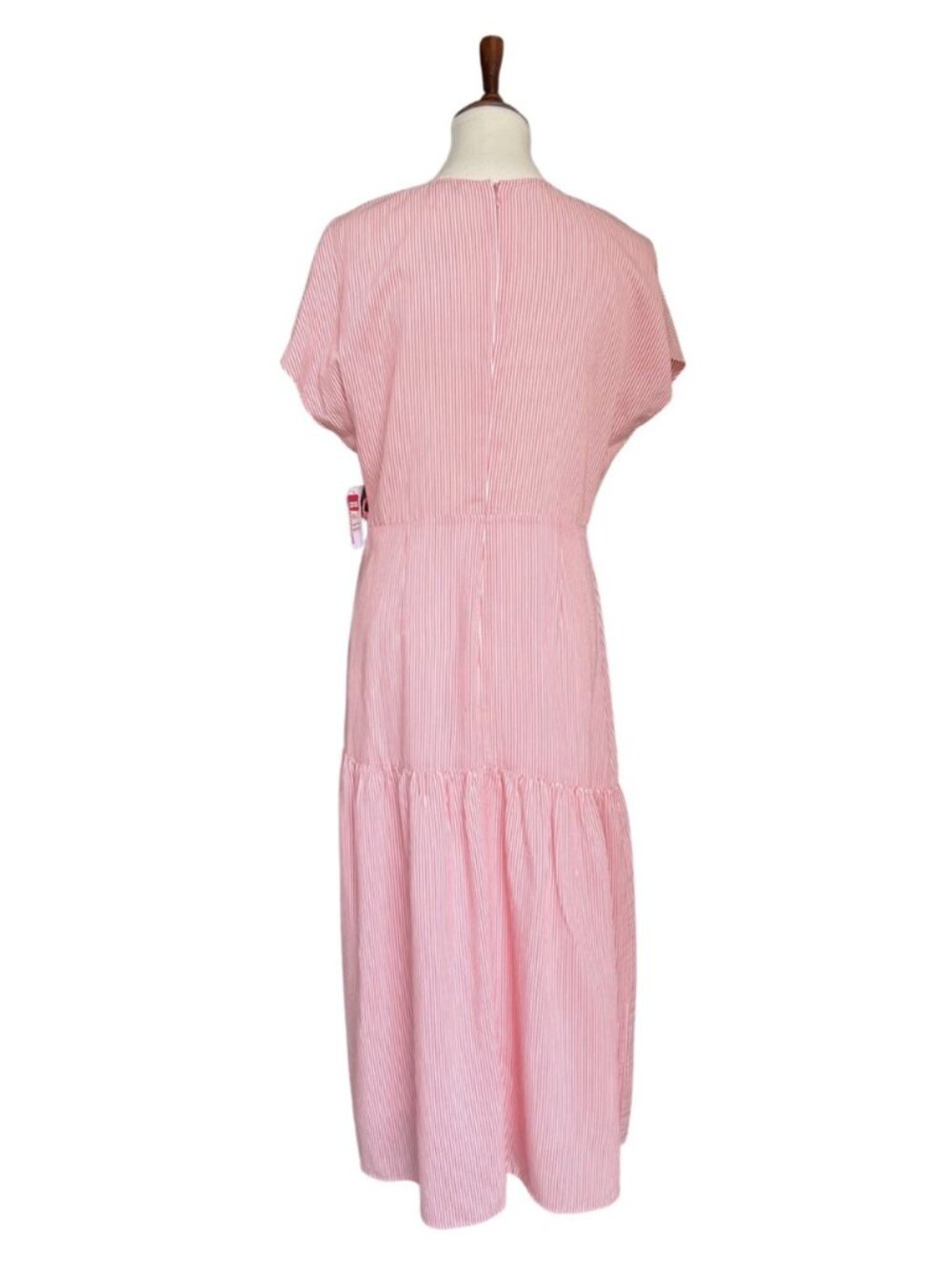 Nordstrom Signature Silk Blend Stripe Belted Dress Size 8 $279 - Picture 12 of 16